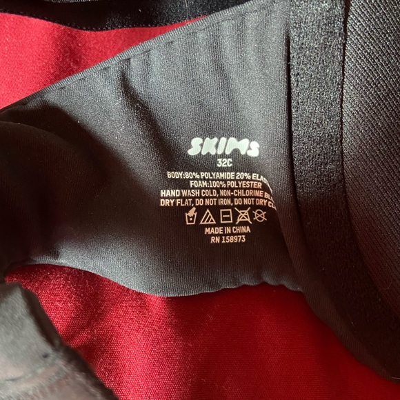 Skims Fits Everybody Push-up Bra Onyx Size 32 C - Picture 7 of 7